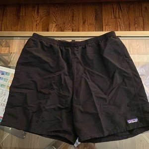 Large Black Patagonia Baggies 7”